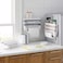Triple Paper Stand/Dispenser with Cutter for Foil, Tissue and Nylon, GRAY