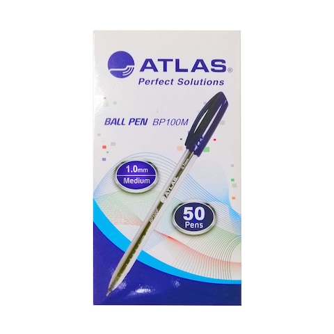 Atlas Ball Pen 1.0mm 50 PC Pack Blue