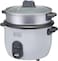 Black + Decker 2-in-1 Non-Stick Rice Cooker with Steamer, 700W, 1.8L, RC1860-B5, 2 Years Warranty