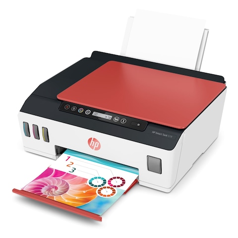 HP Smart Tank 519 Wireless Print Scan Copy All In One Printer - Red/White [3YW73A]