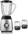 Arzum Ar1056 Maxiblend Glass Jug Blender, 600 W 1600 ml Capacity Glass Jar, 5 Stage Speed Control Pulse Function, Stainless Steel Blades Non-Slip Base