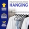 شماعات مخملية فاخرة من Hanger Hub، شماعات ملابس غير قابلة للانزلاق وموفرة للمساحة، باللون الأسود، عبوة من 30 قطعة