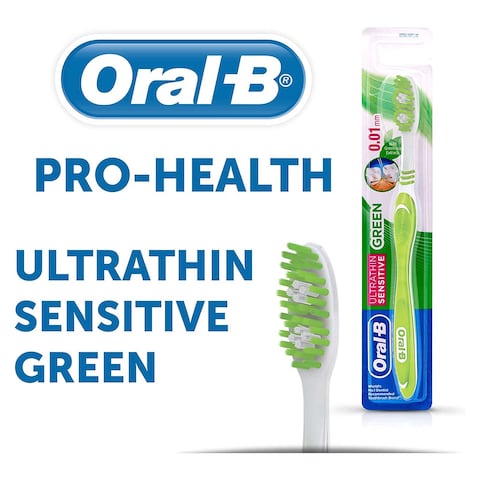 Oral B Toothbrush Ultrathin - Green - 3 Counts