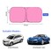 Beige Car Windshield Sunshade - Protects Interior from Sun Damage