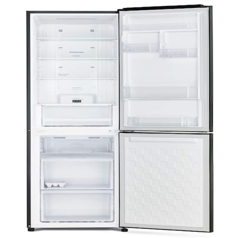 Hitachi Bottom Freezer Refrigerator Glass Black 320L Net Capacity RBG410PUK6GBK