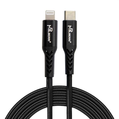 mpBLBERRI BLB-U335 Type C - Lightning PD Cable 3 Meter, Black