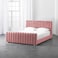 In House Martos Velvet Bed Frame - Queen - 200x140 cm - Light Pink