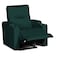 In House Velvet Rocking &amp; Rotating Cinematic Recliner Chair With Cups Holder - Dark Green - AB08