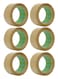 Fantastick 6-Piece Brown Two Inch Wide Packaging Tape 100 Yards Length