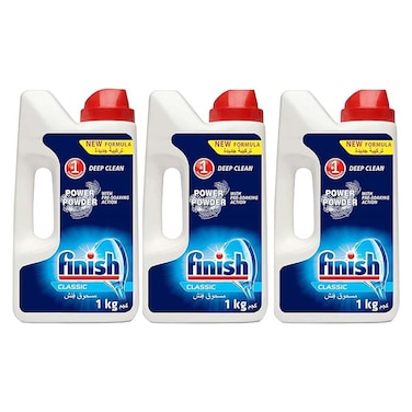 مسحوق غسيل لغسالات الاطباق من فنش - 1 كجم - 2+1 عبوة