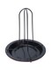 Generic Stainless Steel Vertical Roaster Chicken Holder With Drip Pan -Black 17X19cm