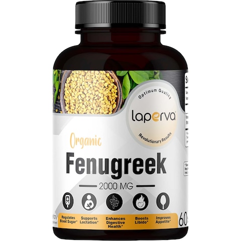 Laperva Organic Fenugreek 60 Veggie Capsules 2000 mg