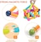 64 Pieces Magnetic Building Sticks Blocks Toy, Stem Educational Construction Toys, 3D Magnet Building Puzzle Toys Gift for Kids and Toddler (64 PCS)