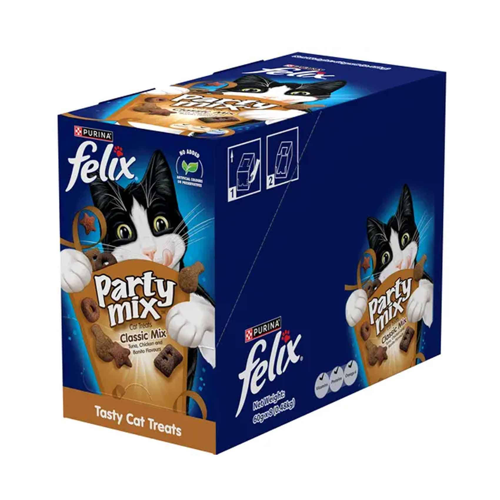 Buy Purina Felix Party Mix Classic Cat Treats 60gx8pieces Online