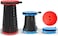 Generic Telescopic Camping Stool Portable Folding Seat Retractable Folding Compact Chair With Shoulder Strap Collapsible Travel Durable Stool Adjustable Lightweight Small Chair Red