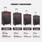 PARA JOHN 4 Pcs Travel Luggage Suitcase Trolley Set- (16'' 20'' 24'' 28'')BROWN