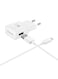 Fast Charging Travel Adapter With Cable White