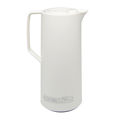 Motiva Quick Press-White Vacuum Flask 1L
