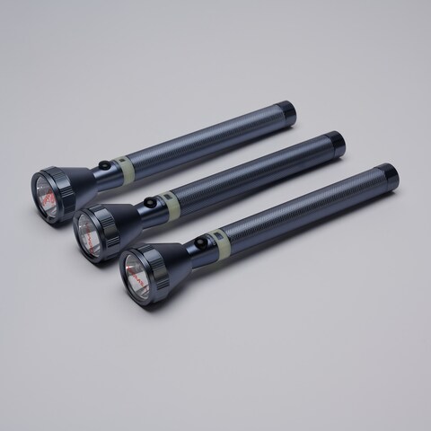 DOMEA Rechargeable LED Flash Light - Set Of 3, Maximum Distance Range, Fluorescent Silicon Strip, Three Separate Chargers, Ideal For Camping, Hiking, Biking &amp; Outdoor Activities