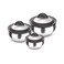 Milton Clarion Jr Stainless Steel Gift Set Casserole with Glass Lid, Set of 3,Steelplain