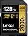 Lexar Professional 2000X SDhc/SDxc Uhs-Ii Memory Card 300Mbps, 128GB Capacity