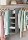 5 Section Closet Organizer - Hanging Shelves with Sturdy Metal Frame