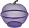 Lavish Apple Shape Mesh Fruit And Vegetable Basket With Lid And Cover For Kitchen And Dining Table Color Purple