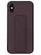 Zolo Finger Grip Holder and standing cover with Car Magnetic Multi-function Shockproof Protective Case Cover For iphone X / Xs Brown