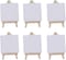 Generic 6 Sets Mini Canvas White Blank Small Canvas With Wooden Easel Canvas Panel Boards For Artist Painting Business Wedding Christmas Decoration