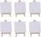 Generic 6 Sets Mini Canvas White Blank Small Canvas With Wooden Easel Canvas Panel Boards For Artist Painting Business Wedding Christmas Decoration