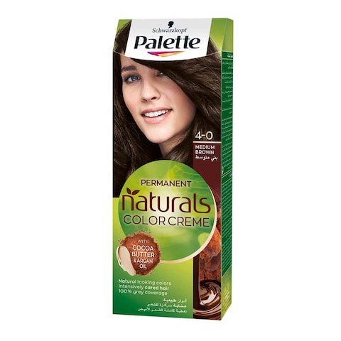 Palette Permanent Naturals Color Creme, 4-0, Medium Brown