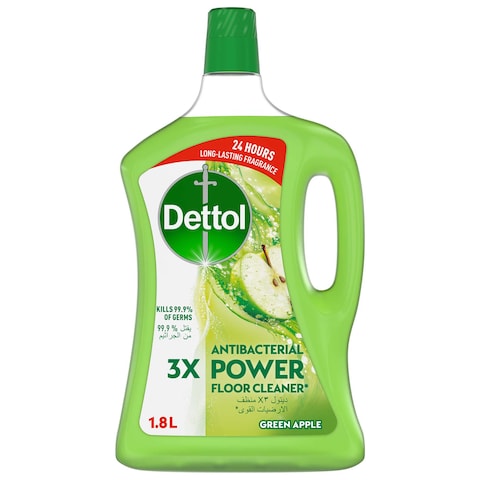 Buy Dettol Green Apple 3X Power Antibacterial Floor Cleaner, 1.8L in Kuwait