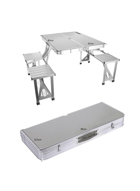 Generic Folding Picnic Table Silver 86centimeter