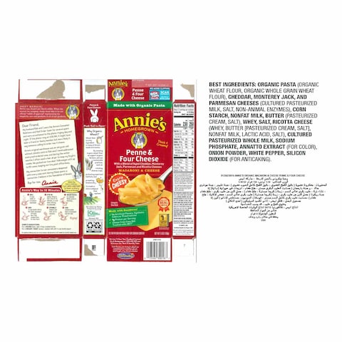 Annies Macaroni And Cheese Four Cheese Pasta 156g