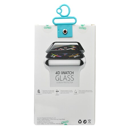 Coteetcl Black Frame Tempered Glass Apple Watch Series 7 45 Mm