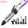 KEMEI-KEMEI Hair Dryer Curler Straightener Brush Curling Iron Straightening Styler 7 IN 1 Detachable Brush Kit with Interchangeable Brush Head Electric Hair Styling Tools