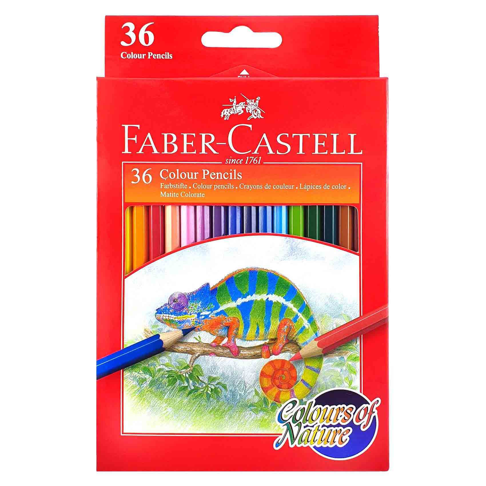فابر كاستال  أقلام تلوين ذات ألوان طبيعية، حزمة من 36 قلمًا - متعدد الألوان.