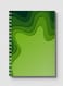 Lowha Spiral Notebook With 60 Sheets And Hard Paper Covers With Abstract Green Paper Cut Style Design, For Jotting Notes And Reminders, For Work, University, School