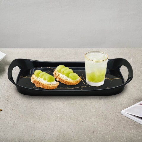 RK COMFORT TRAY LARGE BLACK STATIC GOLD, DWT1072BSG, 16.25&quot; x 10.25&quot;