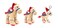 Bundle items - Beige  camel with Santa hat, size 25cm. +
Beige  camel with Santa hat, size 18cm. +
Beige camel with keyring attachment with Santa hat, size 12cm
