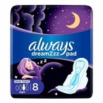 Buy Always Dreamz Maxi Thick Night Sanitary Pads With Wings White 8 count in Kuwait