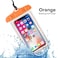 Universal Waterproof Phone Case Water Proof Bag Mobile Phone Pouch PV Cover For iPhoneXS Max Orange