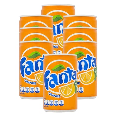 Fanta Orange Carbonated Soft Drink 150ml x8