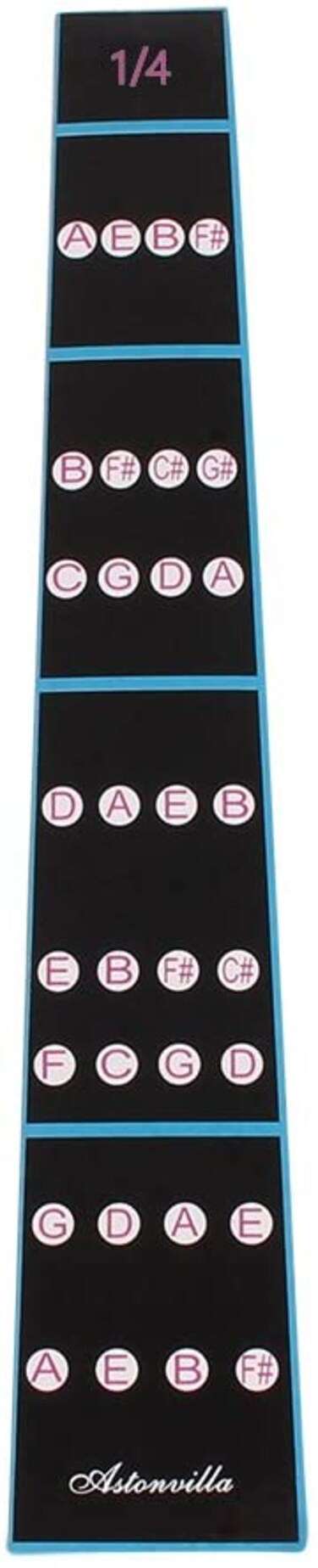 Mike Music 4, 4 Violin &amp; 1, 4 Viola Fiddle Finger Guide Fingerboard Sticker Label Intonation Chart Fretboard Marker For Practice