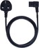 IEC C13 90 Degree to UK Plug Kettle Lead L type Cable (2M)
