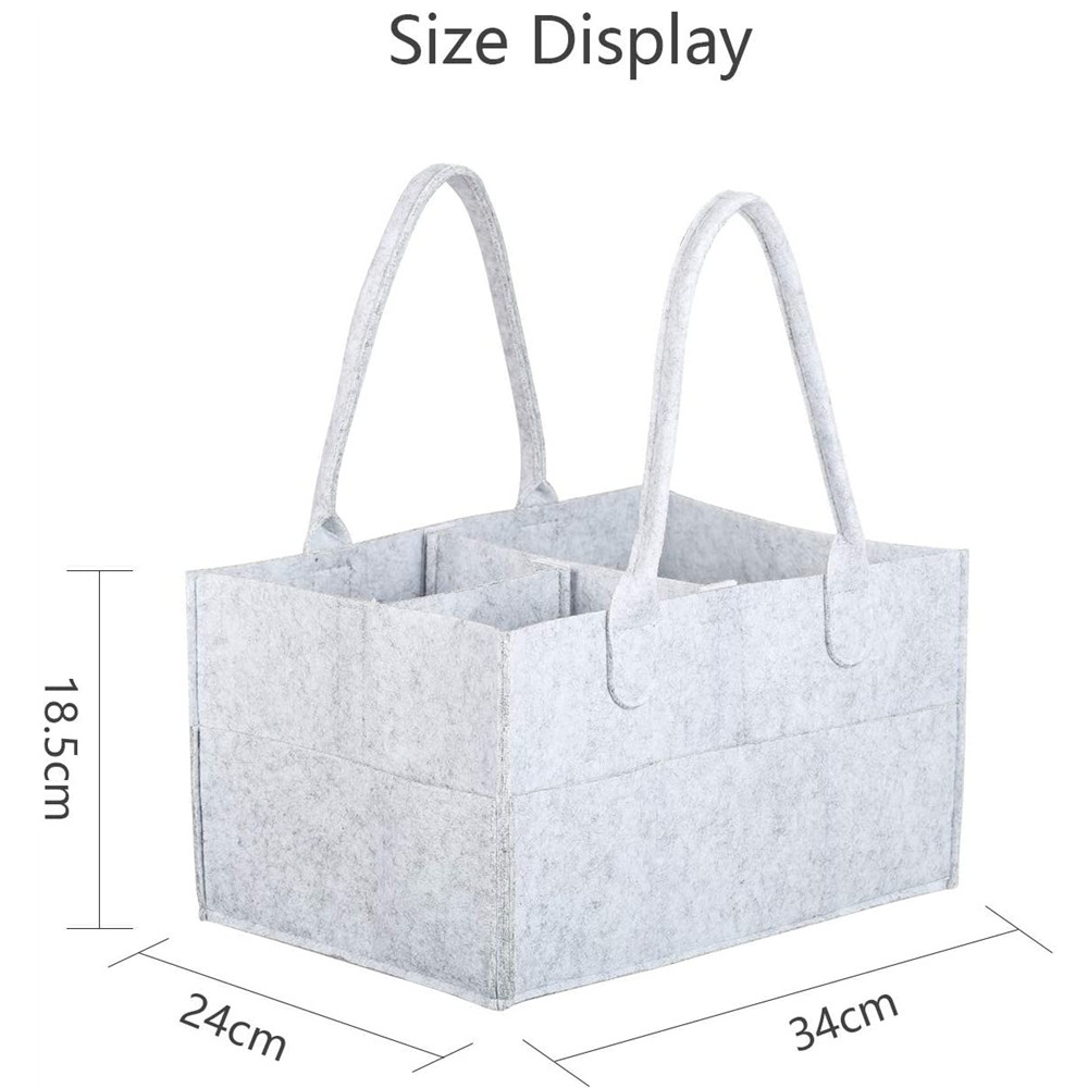 Generic-CK884 Protable Foldable Felt Storage Bag Kids Baby Clothes Toys Caddy Diaper Organizer