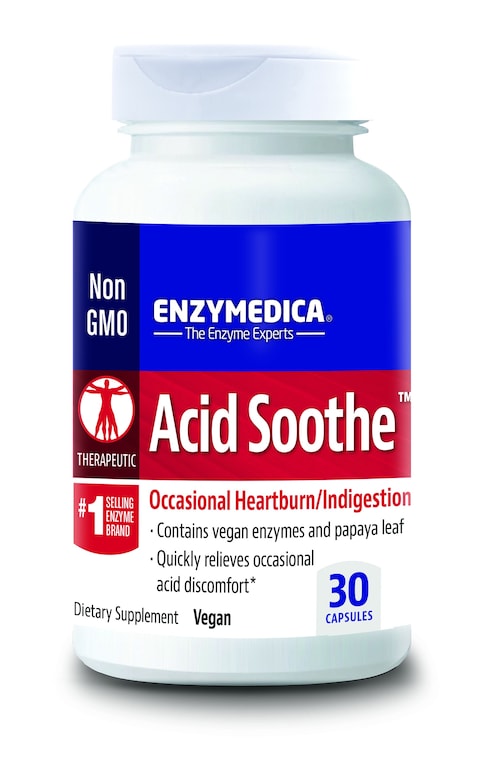 Enzymedica Acid Soothe Vegan Dietary Supplement 30 Capsules