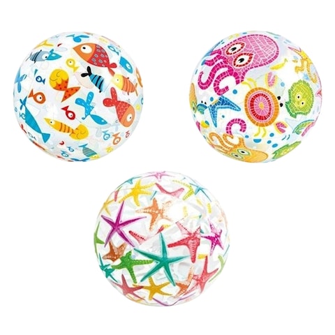 Intex 59040 Lively Printed Beach Ball 51cm 3 Pieces