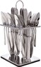 Bergner Stainless Steel Cutlery Set With Square Stand CS-24-RT-T315 Silver 24 PCS