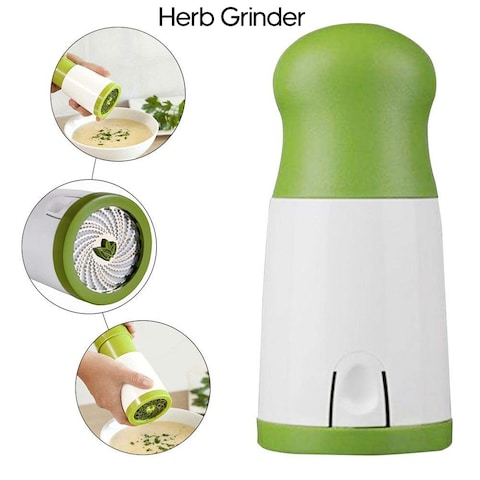 Decdeal - Manual Herb Grinder Spice Mill Parsley Shredder Chopper Vegetable Cutter Hand-Operated Kitchen Tool